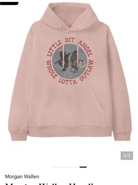 Morgan Wallen Pink 'Little Bit Angel' Hoodie XL